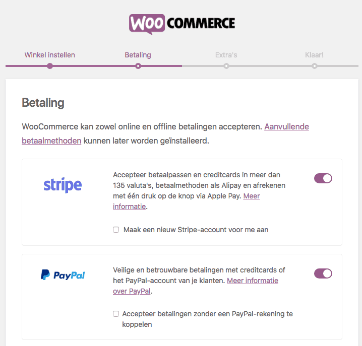 WooCommerce betalingen