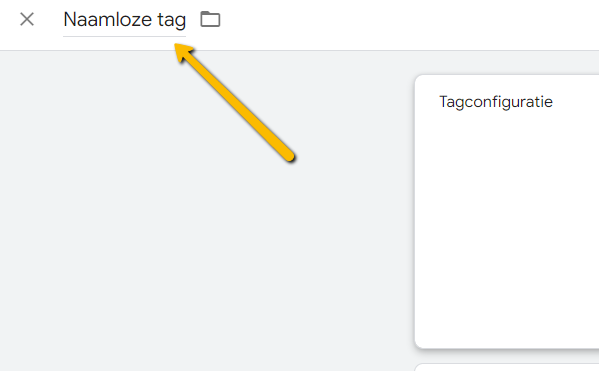 Google tag manager tag naam