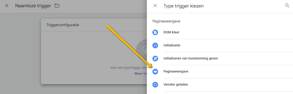 Google tag manager trigger configuratie