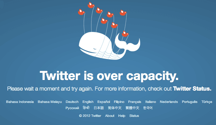 Twitter fail whale