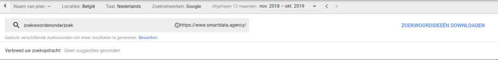 Zoekwoorden downloaden