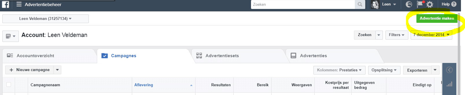 Facebook advertentie maken