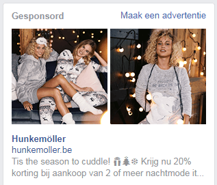 facebook advertentie rechterkolom