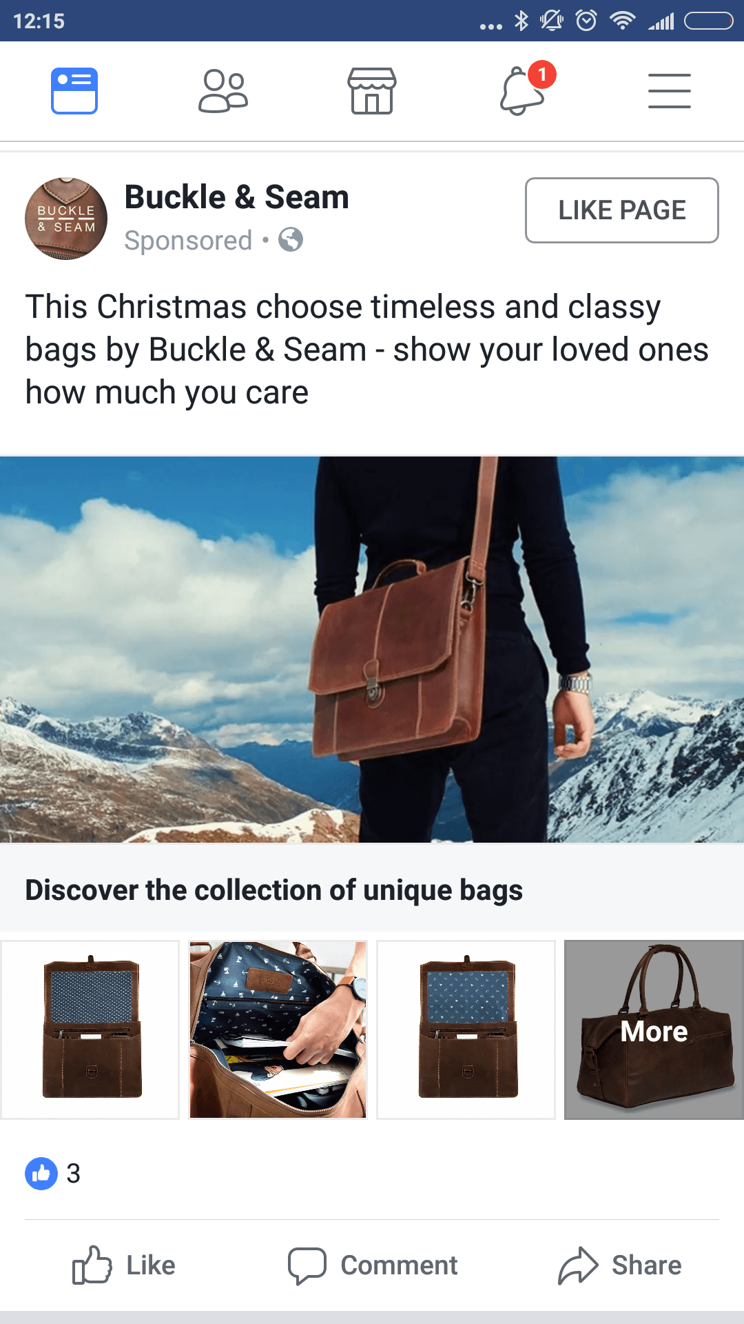 facebook collectie advertentie