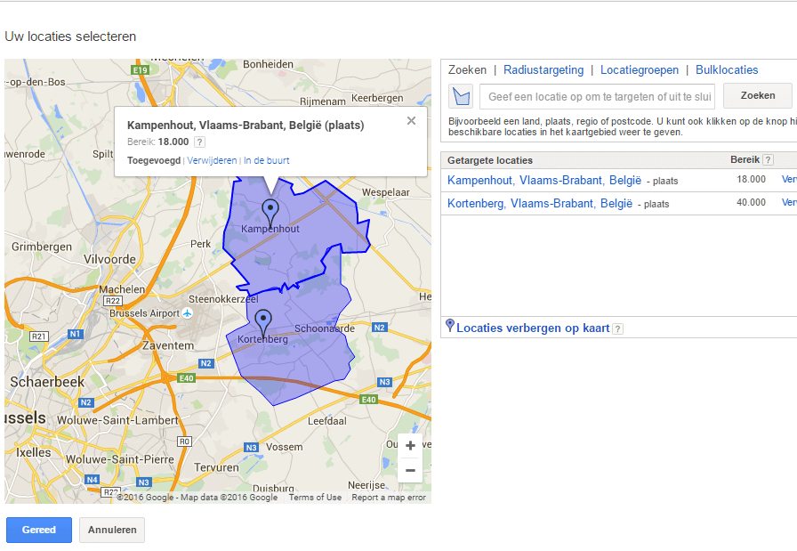 Geavanceerd zoeken gemeente extra