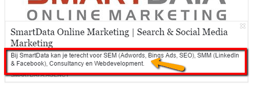 meta beschrijving Facebook