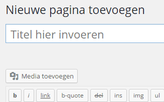 Nieuwe pagina titel toevoegen