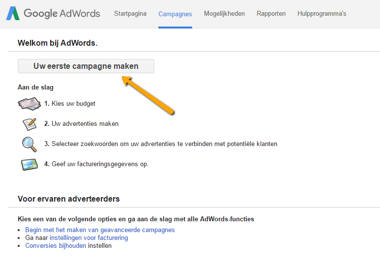 Uw eerste campagne maken