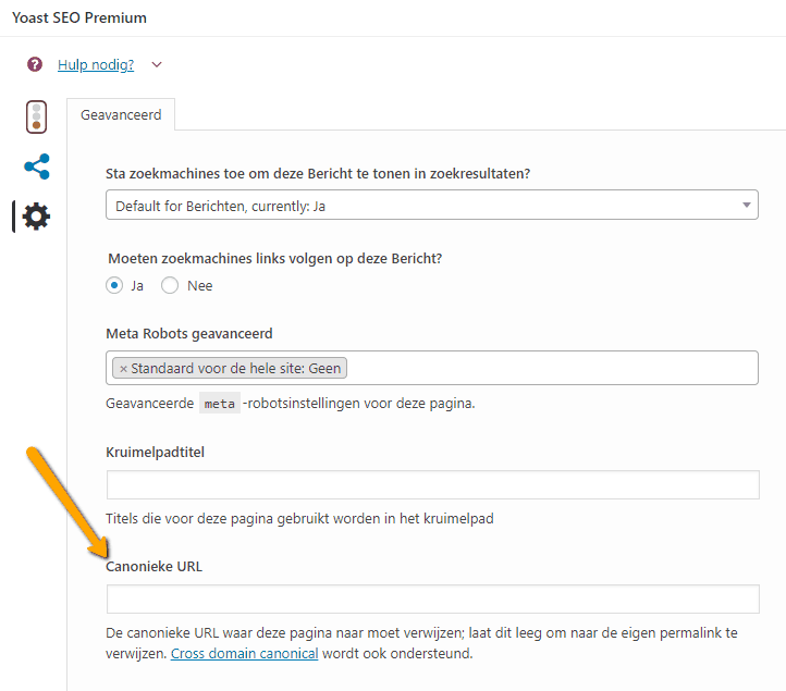 Yoast seo canonical url